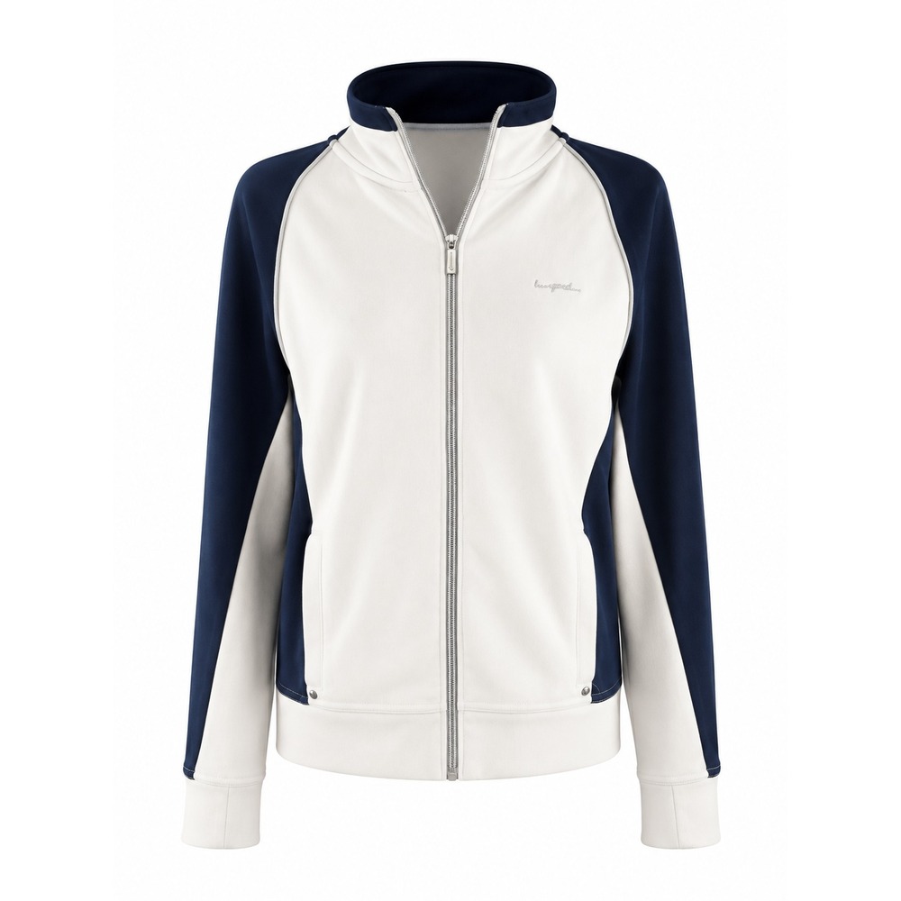 Lauren Active Ralph Lauren Track Jacket Womens XL White Navy Blue Full Zip Logo